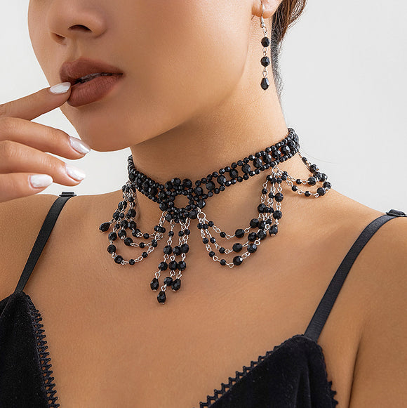 Sandy Goth Beaded Necklace Set