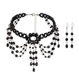 Sandy Goth Beaded Necklace Set